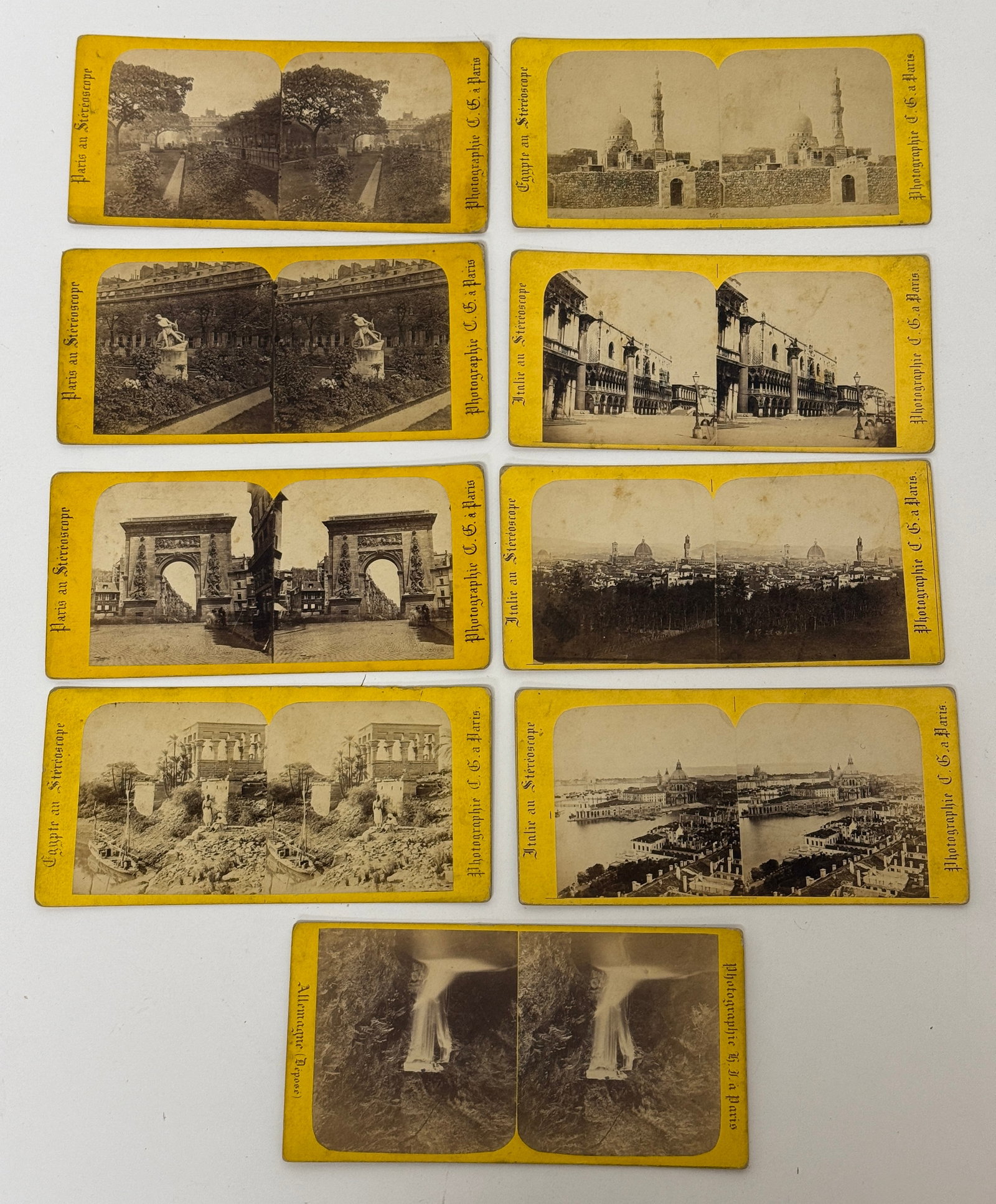 Group of Nine Stereoview Cards (1 of 7)