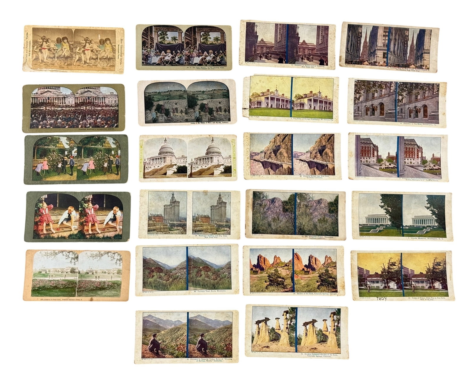 Group of Twenty-Two Stereoview Cards (1 of 6)