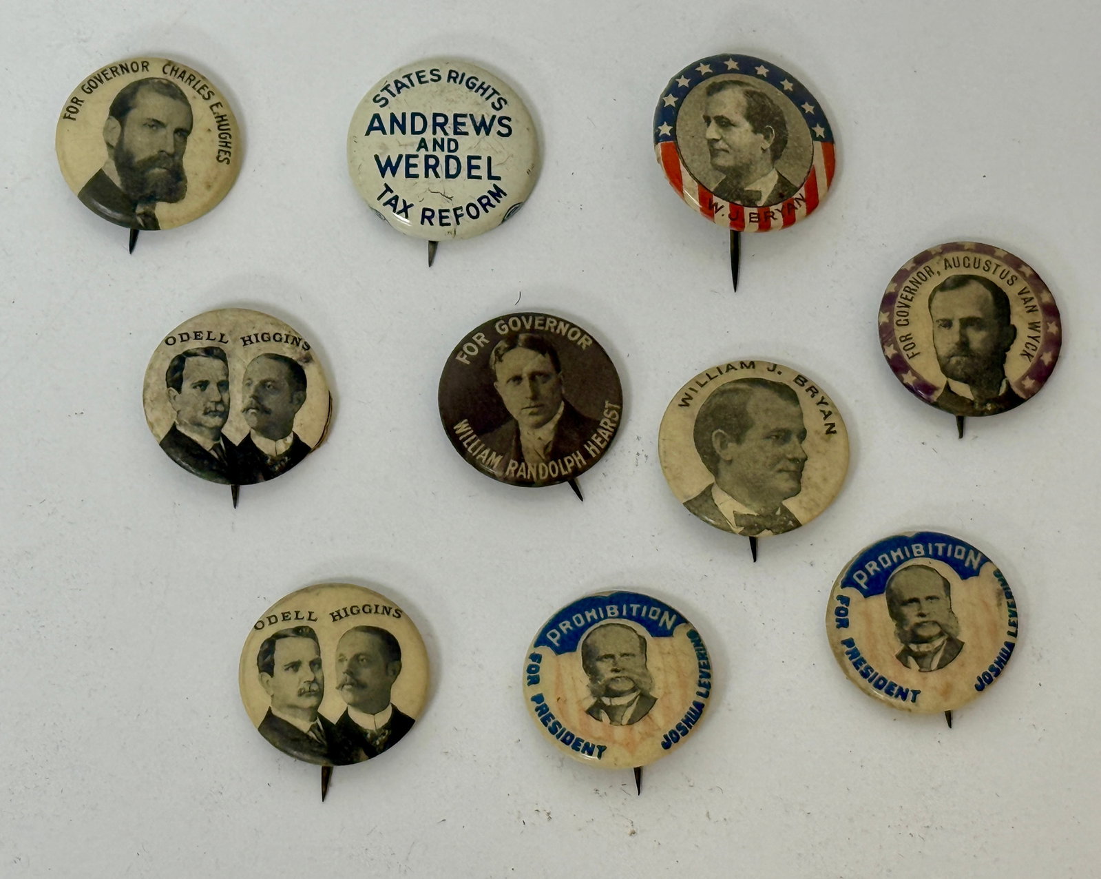 Group of Late 19thC-Early 20thC Politial Buttons Pinbacks (1 of 7)