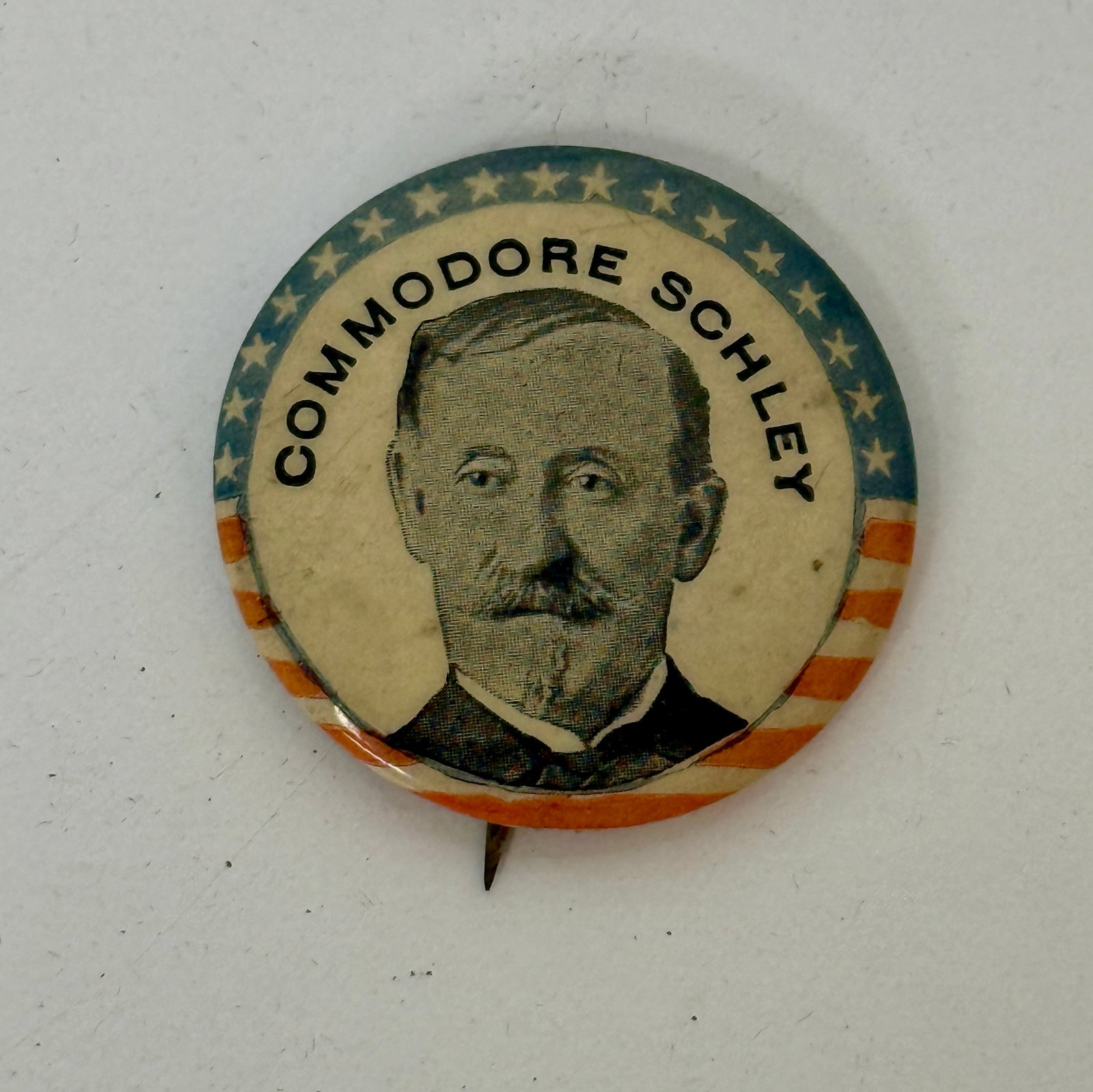 Commemorative Pinback for Commodore Schley Spanish-American War (1 of 3)