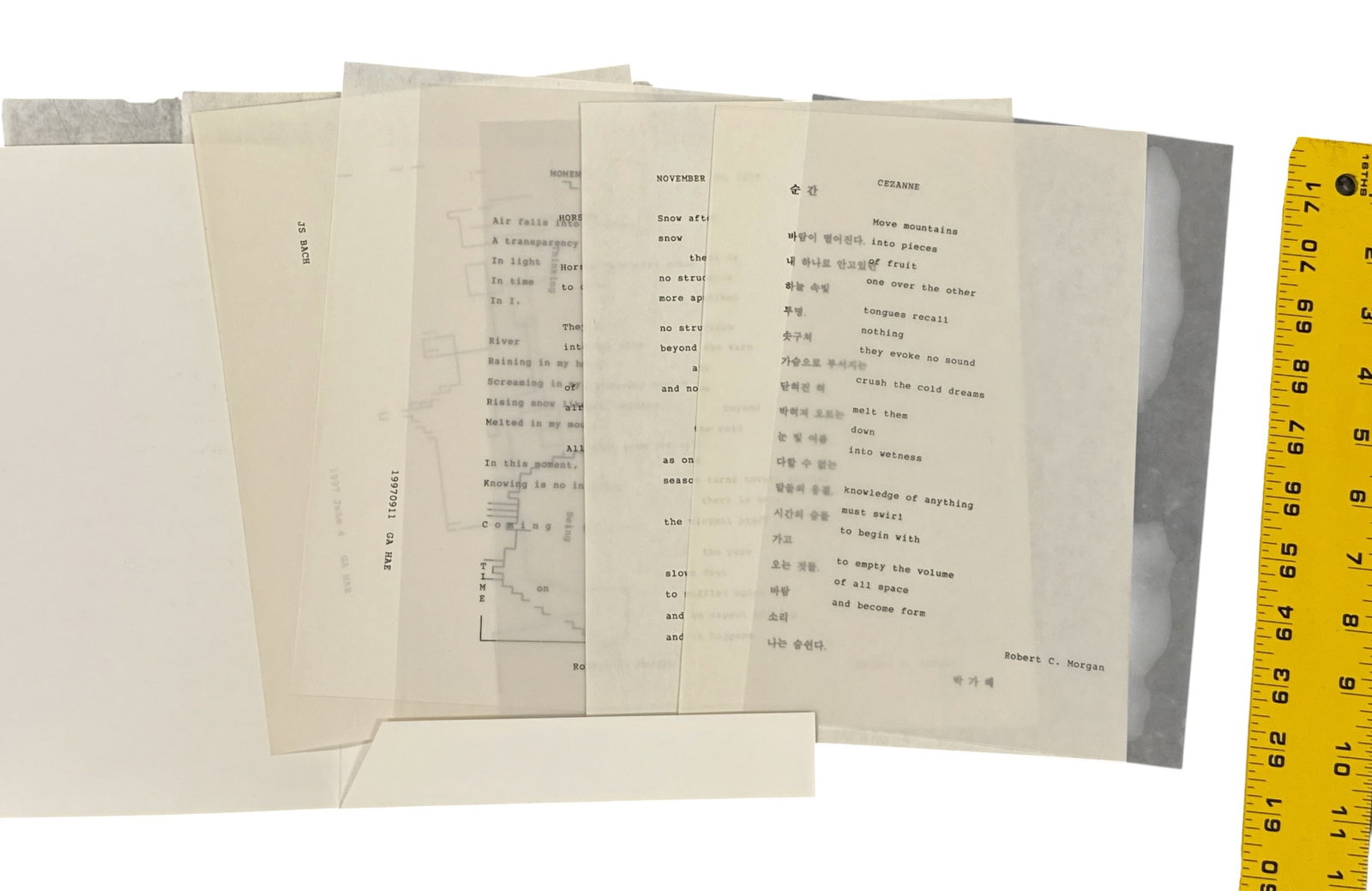 Original Robert C. Morgan Poetry Reading Folio - 3