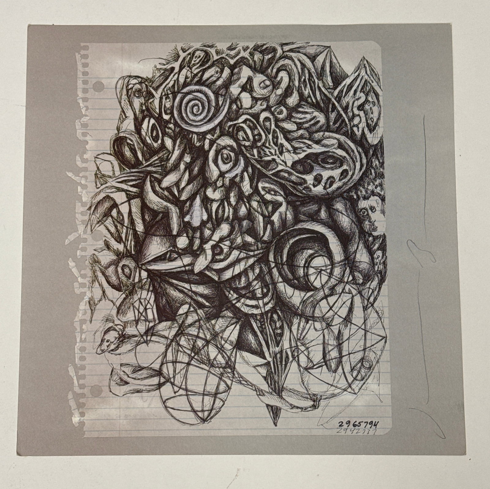 Signed Art Sounds Lithograph by Jonathan Borofsky, Untitled: From the estate of noted artists Jeff Gordon (American, 2013) and Path Soong (Korean / American, 1954-2023.) Signed and dated limited edition lithograph by Jonathan Borofsky (American, b.1942)