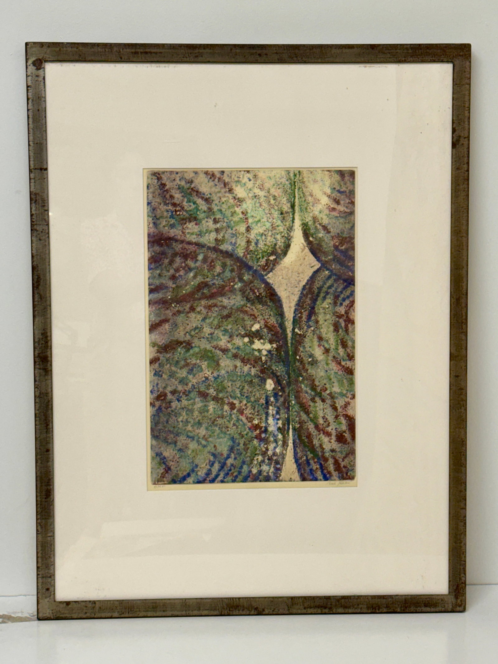 Large Format Abstract Monoprint by Mark Gibian, 09/11/06 #2 Forged Frame (1 of 10)