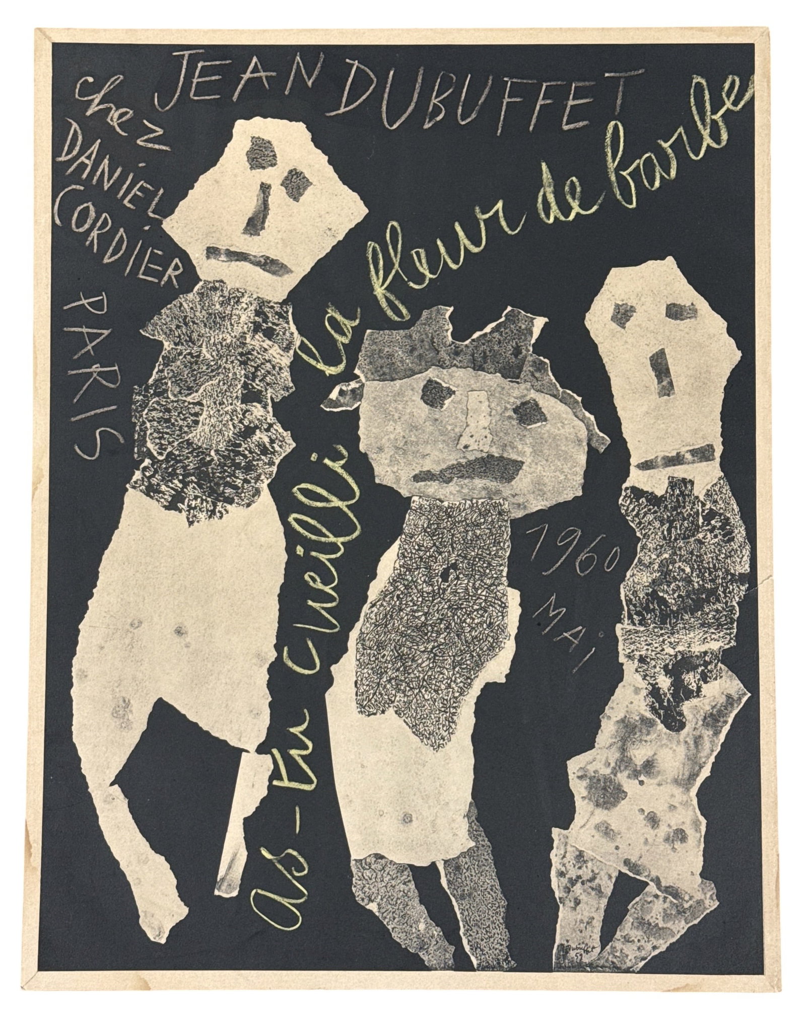 Jean Dubuffet Exhibition Poster Poster for Paris Chez Daniel Cordier 1960 (1 of 13)