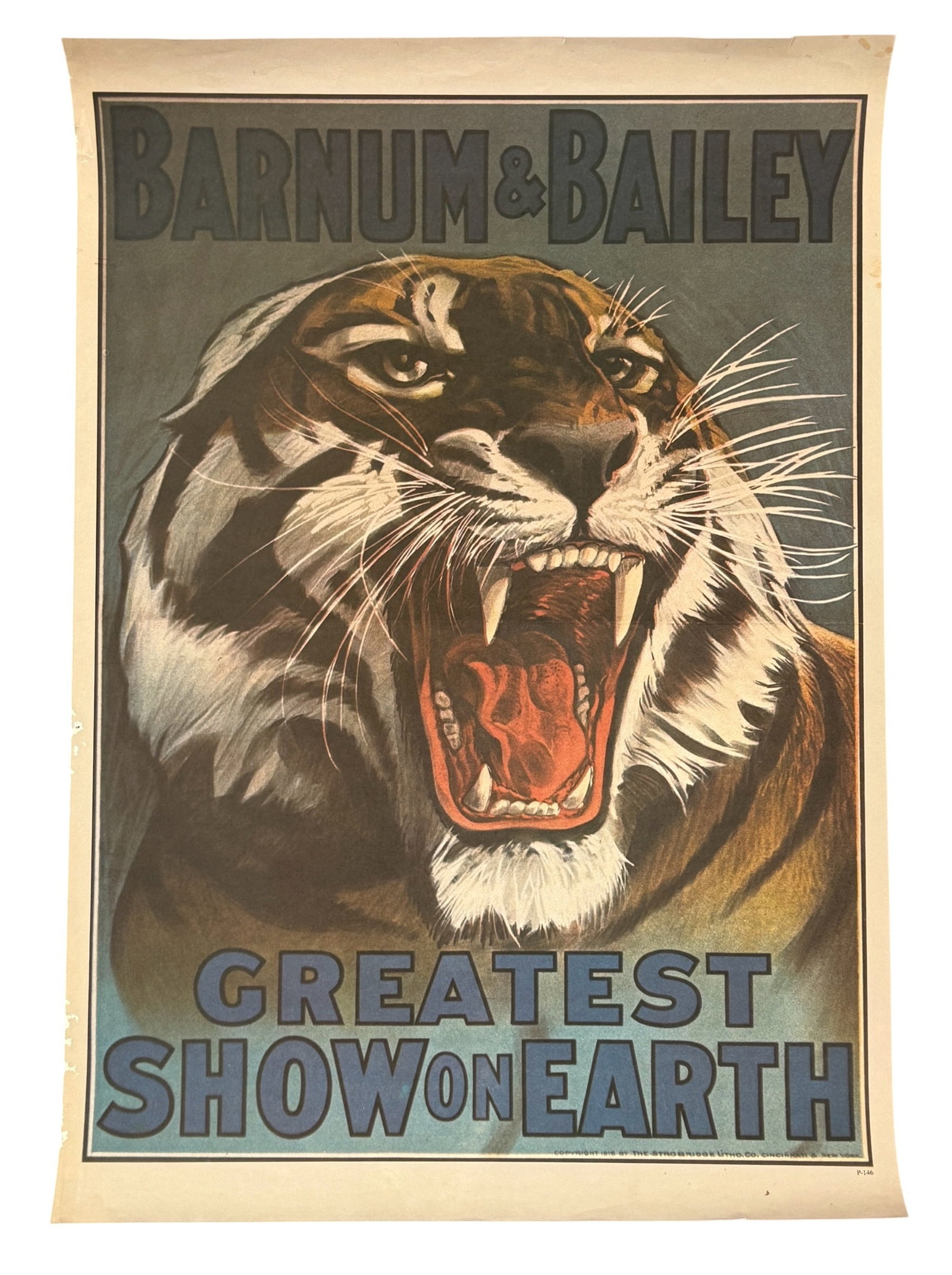 Ringling Brothers Barnum Bailey Circus Poster Reprint 1918 Tiger (1 of 12)