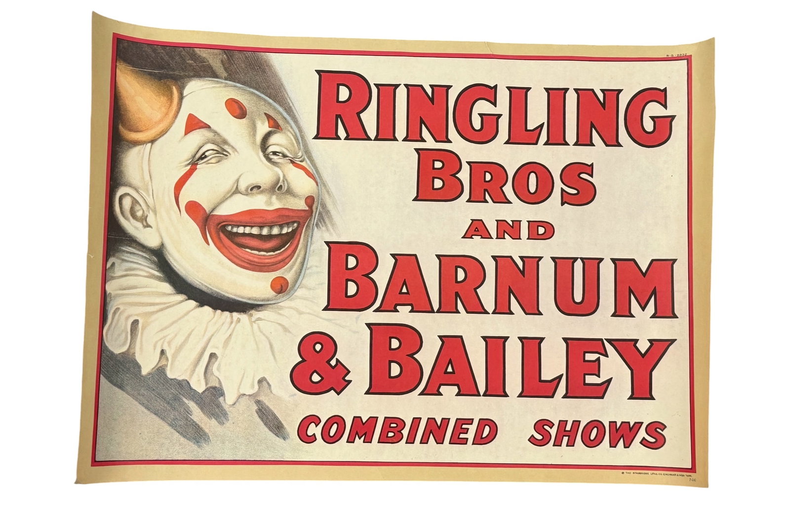 Ringling Brothers Barnum Bailey Circus Poster Combined Shows Clown (1 of 10)