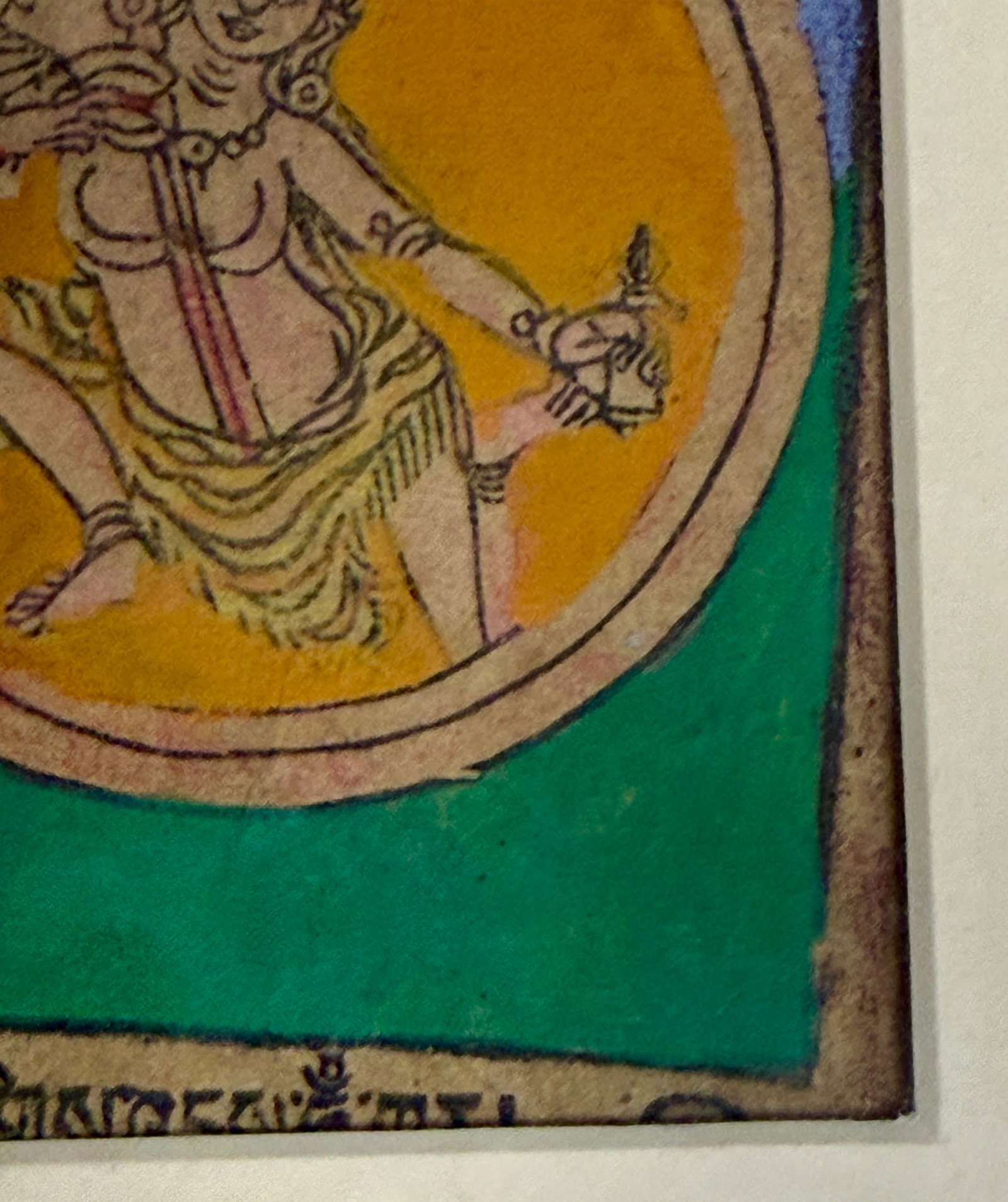 Framed Buddhist Initiation Card Hand Colored - 5