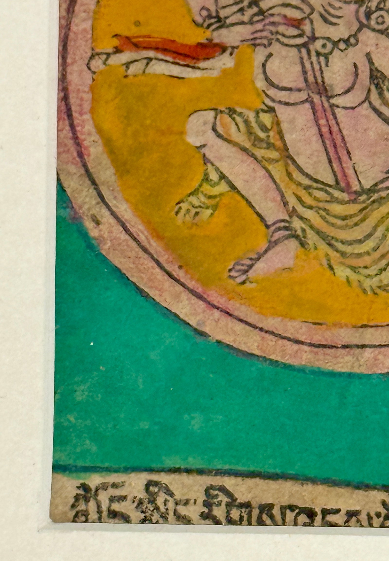 Framed Buddhist Initiation Card Hand Colored - 6