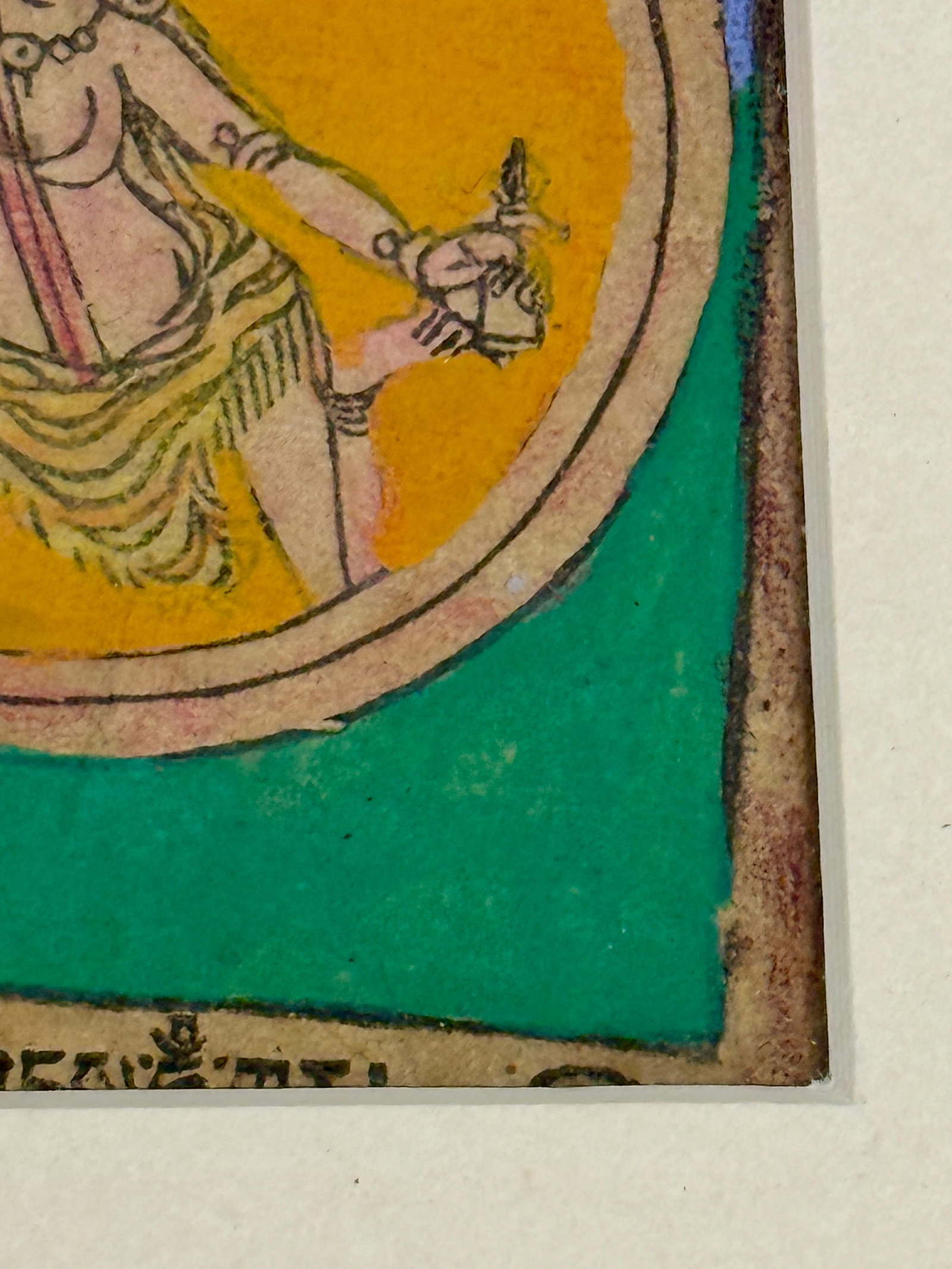 Framed Buddhist Initiation Card Hand Colored - 7