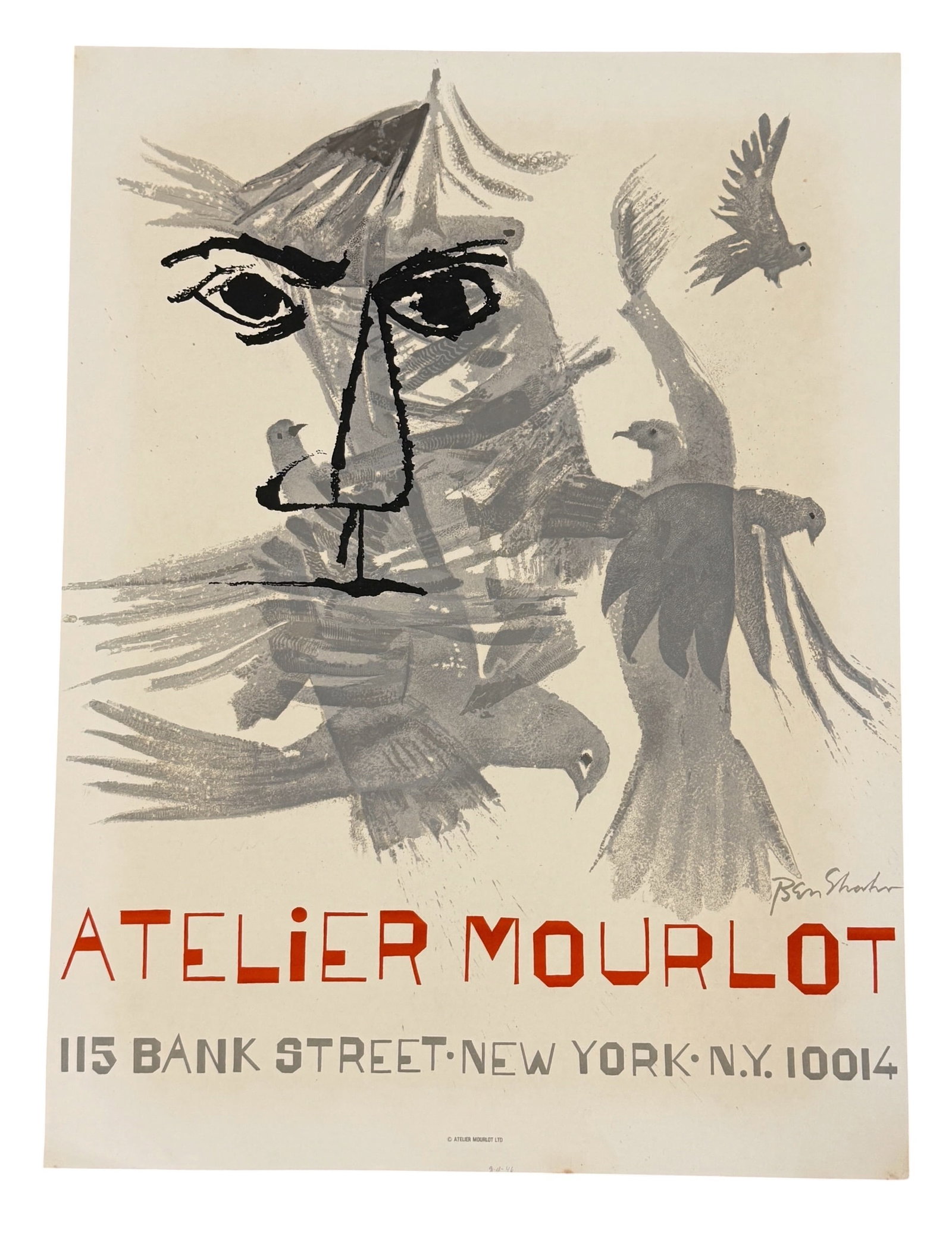 Atelier Mourlot Lithograph by Ben Shahn 1970 (1 of 12)