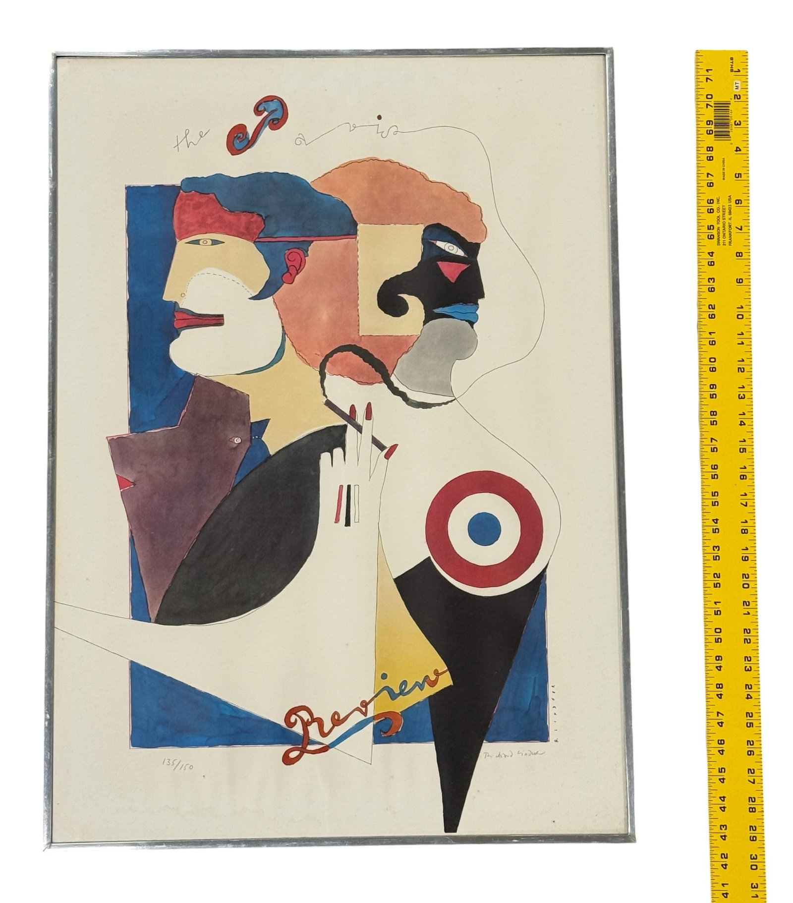 Richard Lindner 1965 "Paris Review" Signed Offset Lithograph - 2