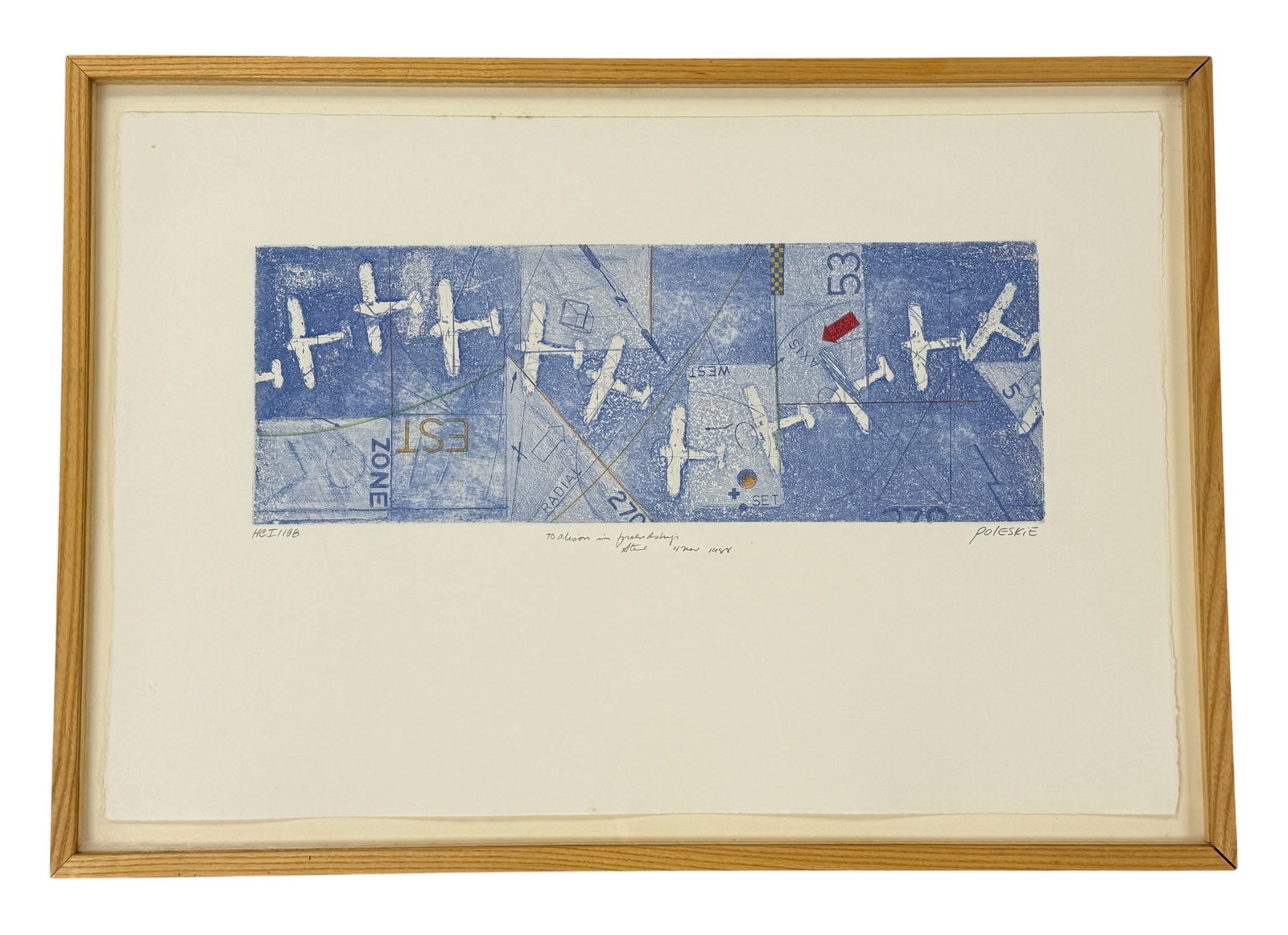Inscribed Colored Etching Print 'HCI1188' by Steven Poleskie (1 of 10)