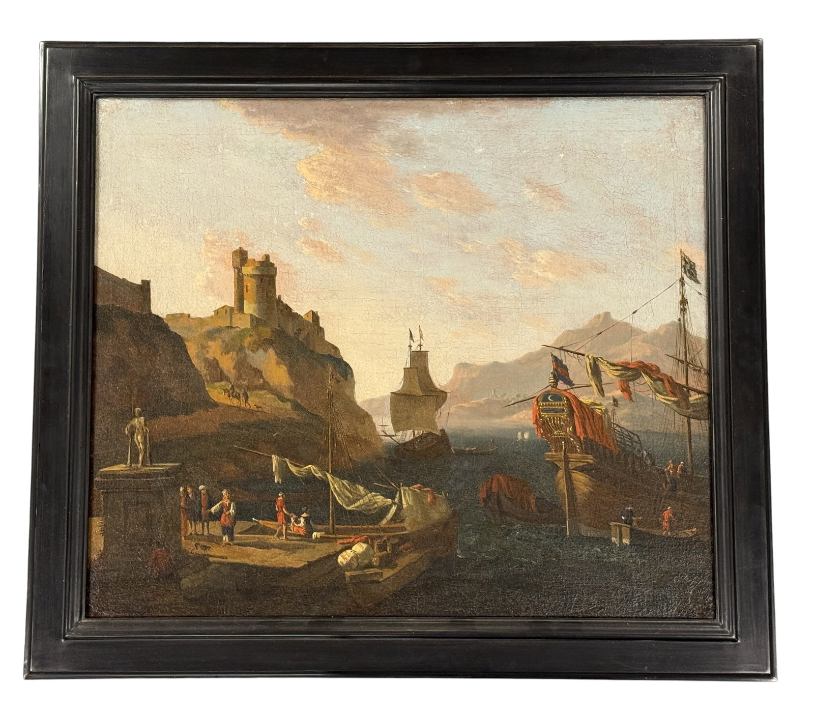 17thC Dutch School Harbor Scene 'Halve Main' Circle of Lingelbach (1 of 20)