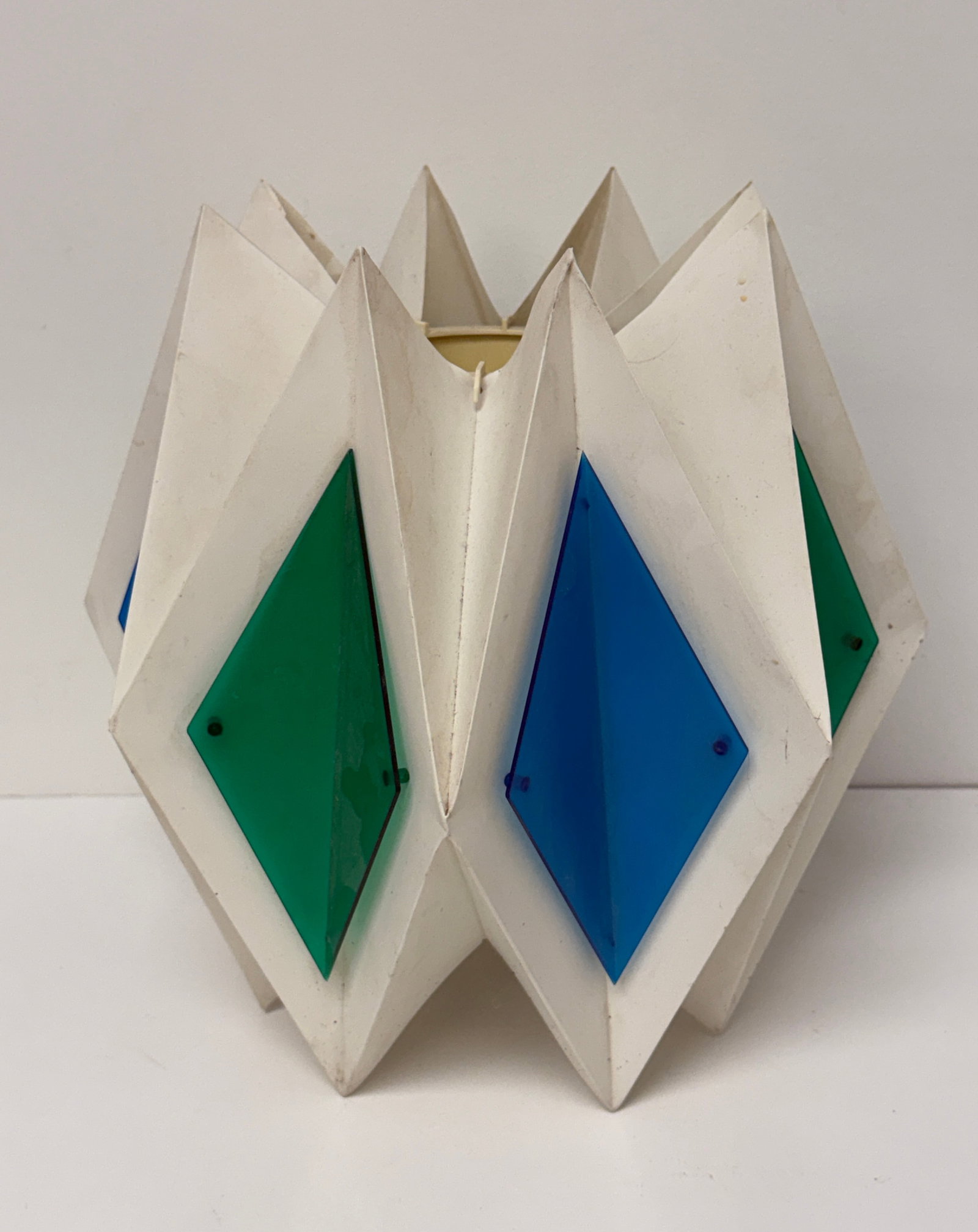 1970s Multicolored 'Harlequin' Pendant Light Shade, Schioler Denmark (1 of 8)
