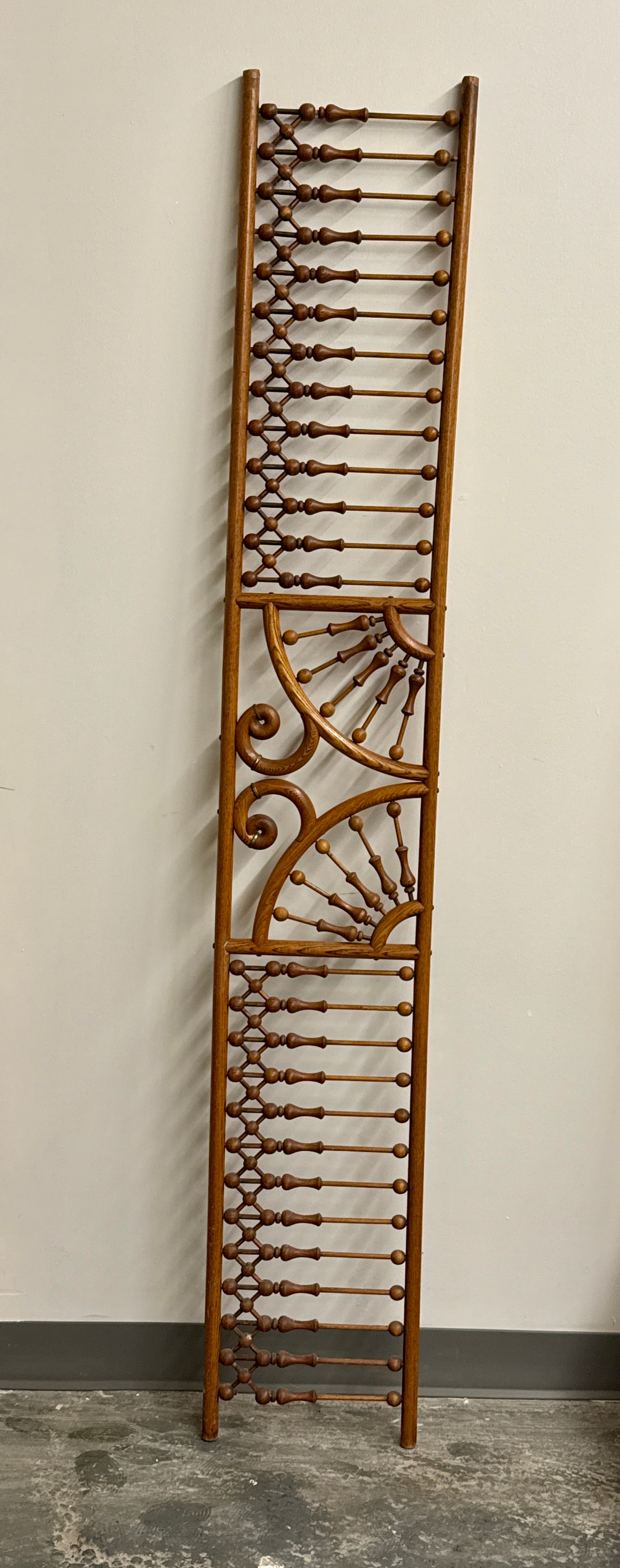 Antique Oak Victorian Stick and Ball Architechtural Piece Original Finish (1 of 13)