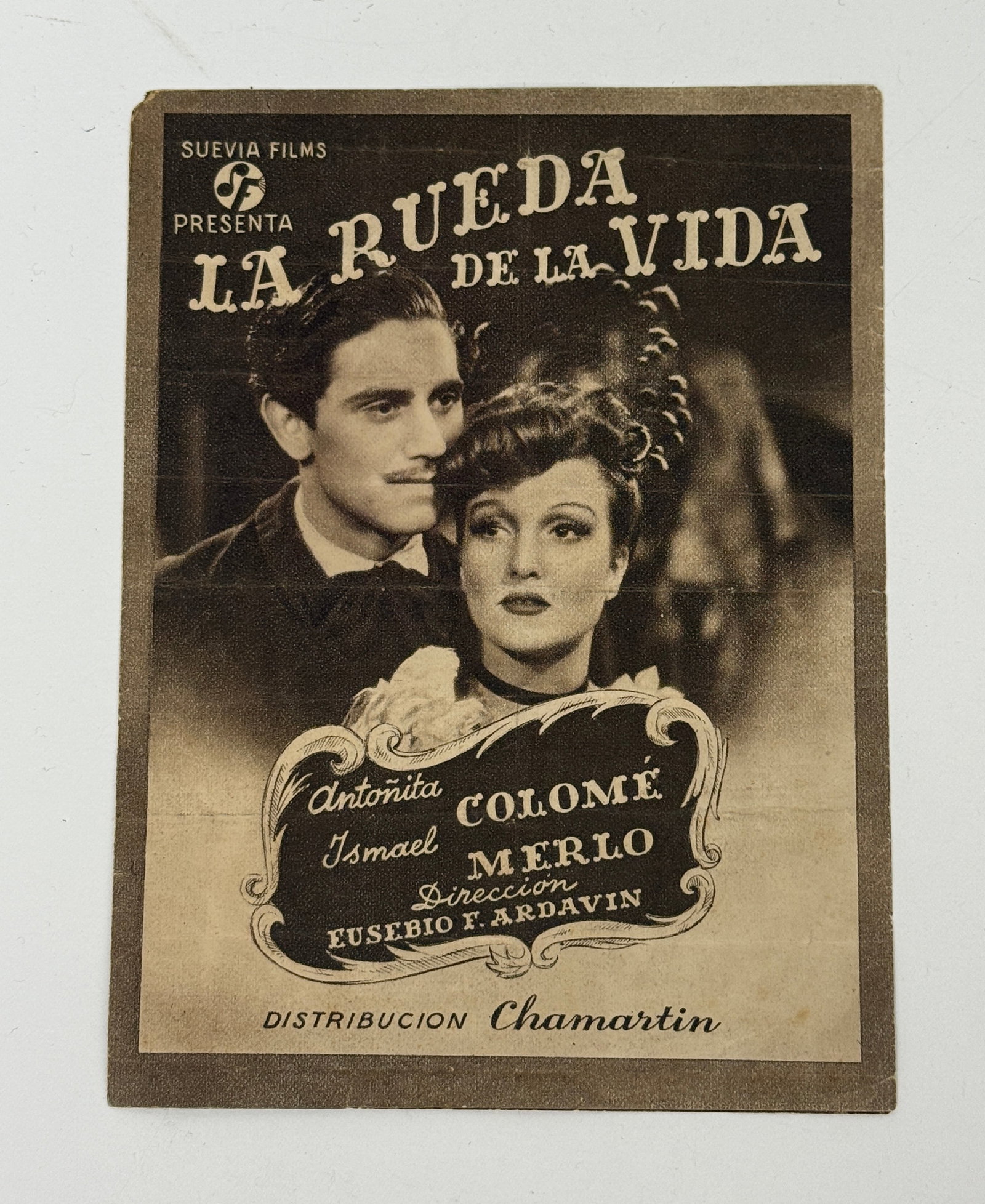 Rare Advertising Spanish Film Flyer for “La Rueda de la Vida" 1942 (1 of 4)