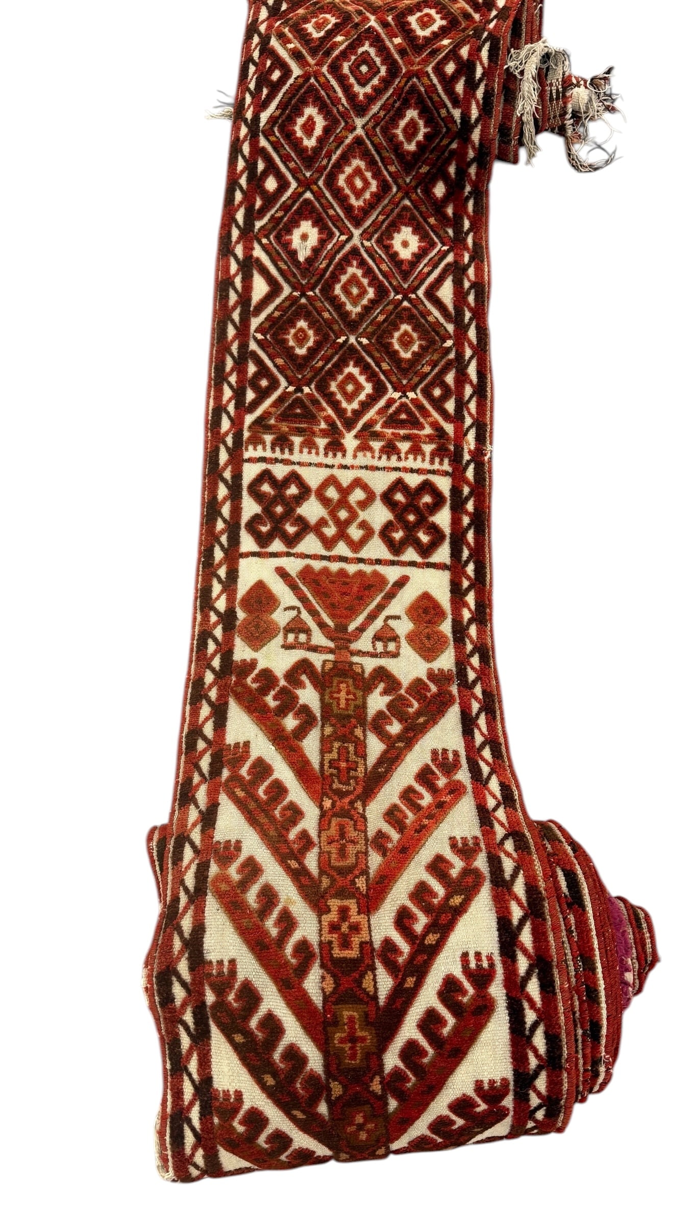Antique Yomut Turkman Tent Band Textile 42' Long (1 of 14)