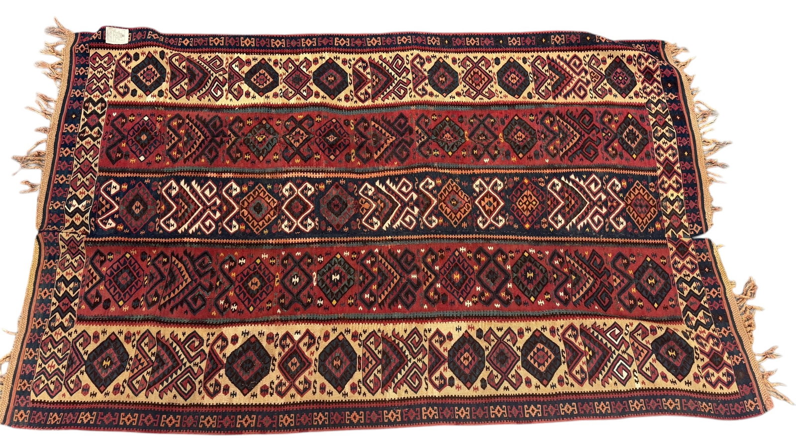 Fine Vintage Anatolian Kilim Wool Rug Weaving 7'5" x 4'8" (1 of 15)