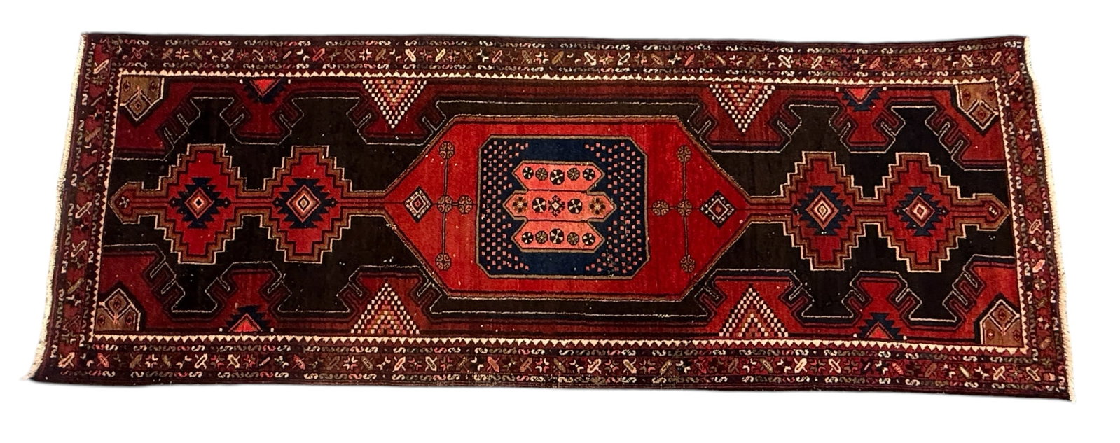 Vintage Persian Hamadan Rug Runner 8' 6" x 3' 5" (1 of 17)