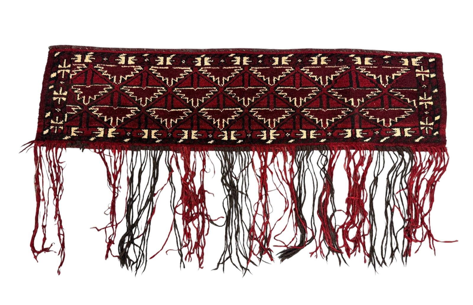 Vintage Turkish Hand Knotted Tekke Wool Rug Door Surround Wall Hanging (1 of 7)