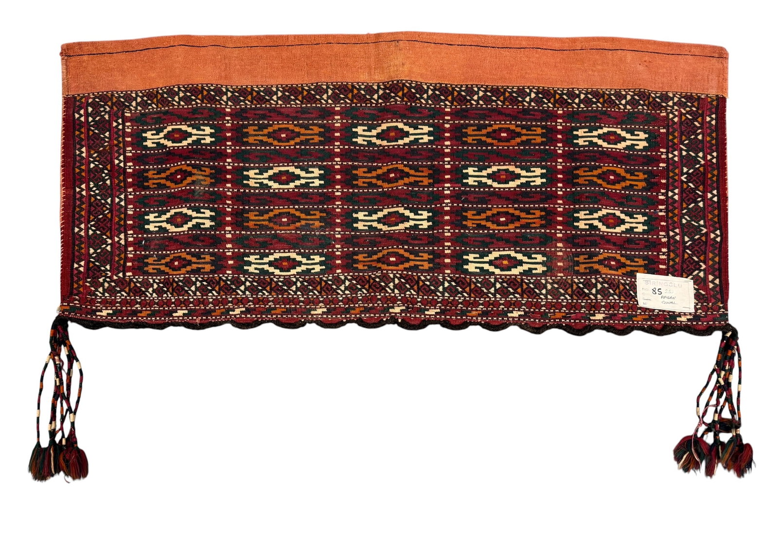 Vintage Turkmen Woven Chuval Wool Rug Travel Bag Pillowcase (1 of 9)