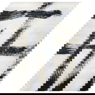 Nepalese Modern 1144023: Nepalese Modern Wool & Silk 9&#215;12 Light Grey & Black Handmade Area Rug Origin: Nepal