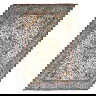 Persian Tabriz 1140364: Vintage Persian Tabriz 10X13 Ivory and Green Area Rug Content: Wool Pile/Cotton Foundation