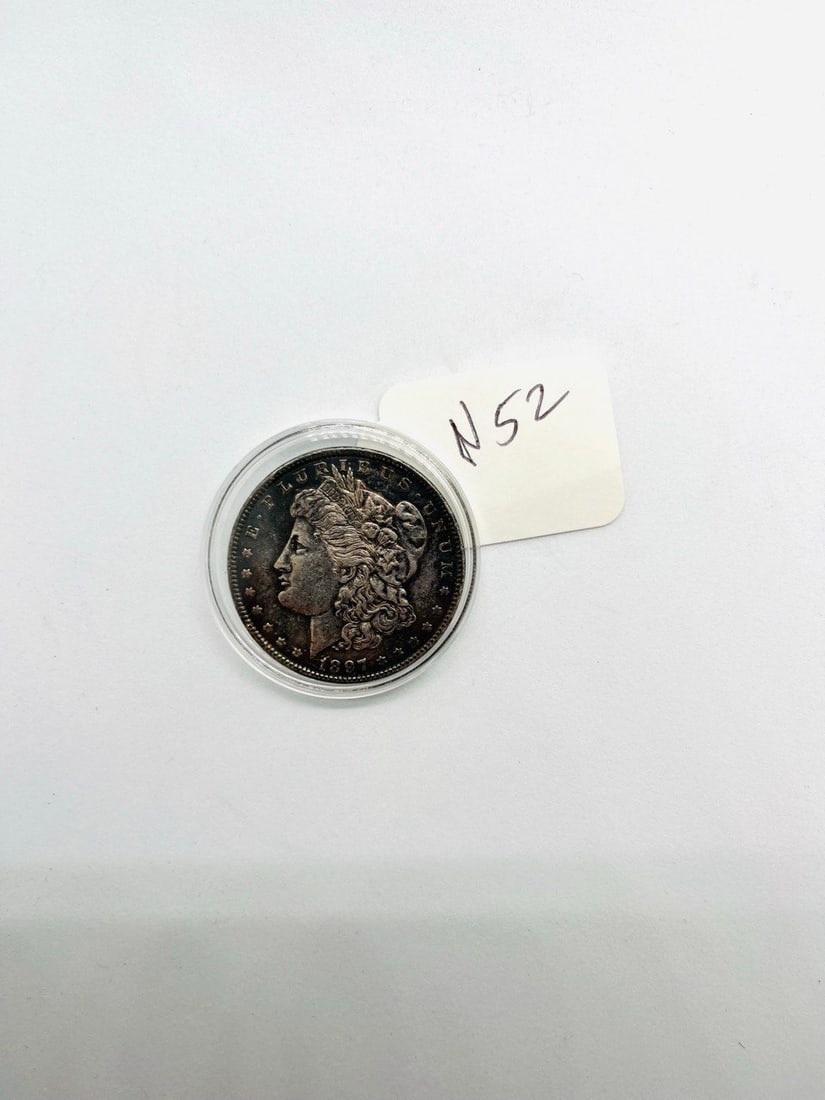 SILVER ONE DOLLER United States of America Liberty coin: lady liberty one dollar siver 1897