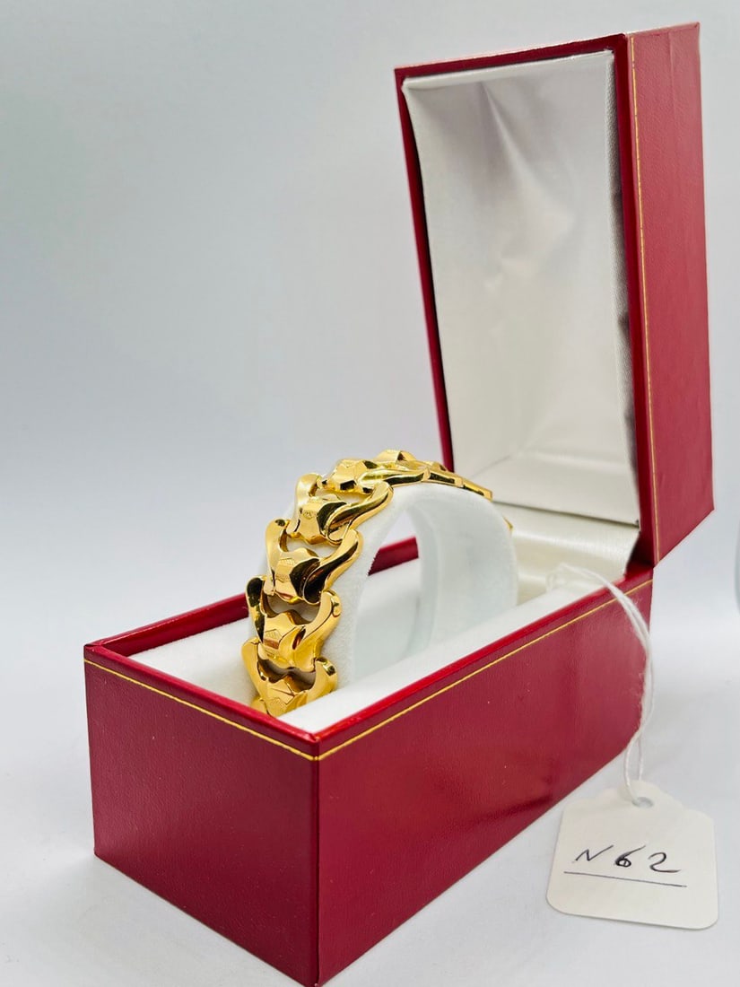 LADIES BRACET: 18K YELLOW GOLD 7 1/2 INCH