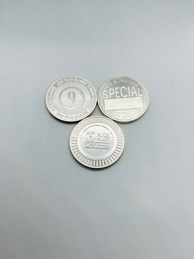 SILVER COINS FINE .999 OZ (1 of 2)