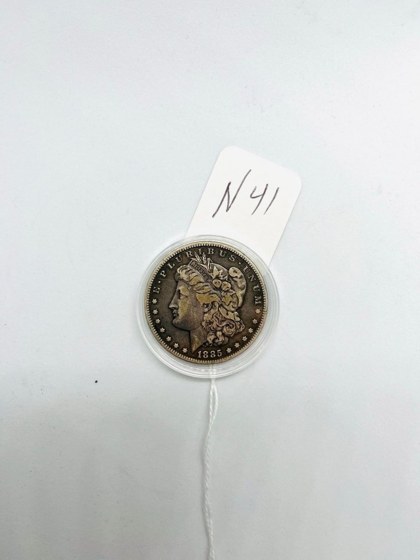 SILVER ONE DOLLER United States of America Liberty coin: lady liberty one dollar siver 1885