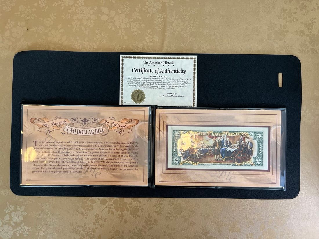 COLORIZED TWO DOLLAR BILL: COLORIZED TWO DOLLAR BILL