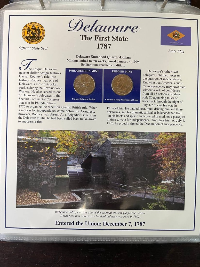 STATEHOOD QUARTERS COLLECTION: FIFTY UNIQUE COINS HONORING THE FIFTY STATES OF THE UNION_ TOTAL 25