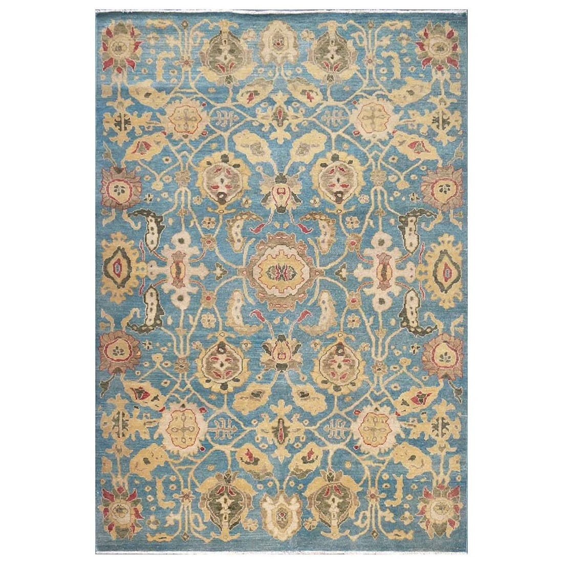 Sultanabad Afghanistan 1144039: Sultanabad 6×9 Blue & Yellow Handmade Area Rug Content: Wool Actual size: 6’2″ X 9′