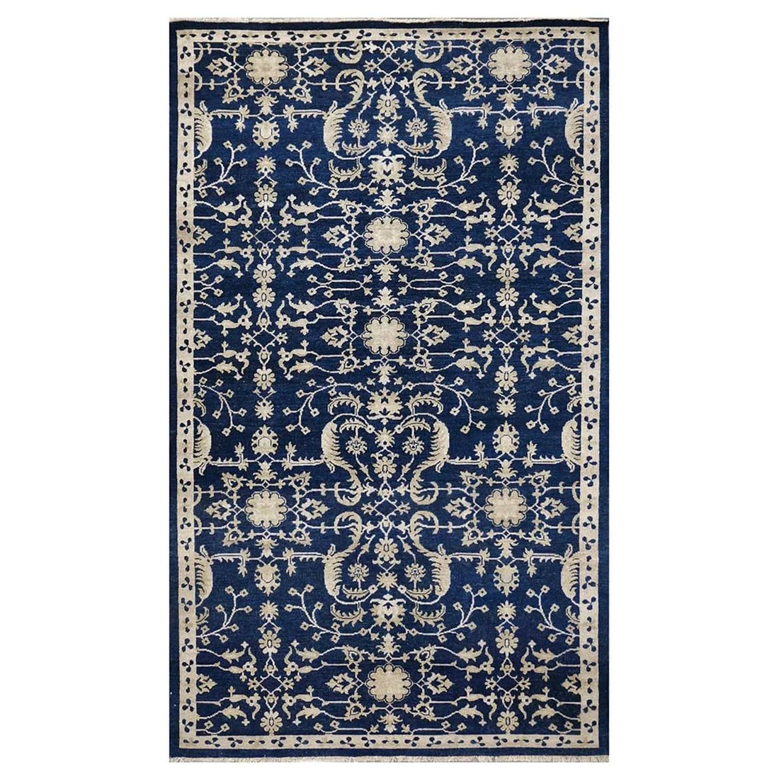 Persian Sultanabad 1144038: Persian Sultanabad 6×10 Navy Blue & Ivory Handmade Area Rug Content: Wool Origin: Afghanistan Actual size: 5’10” X 10’2″