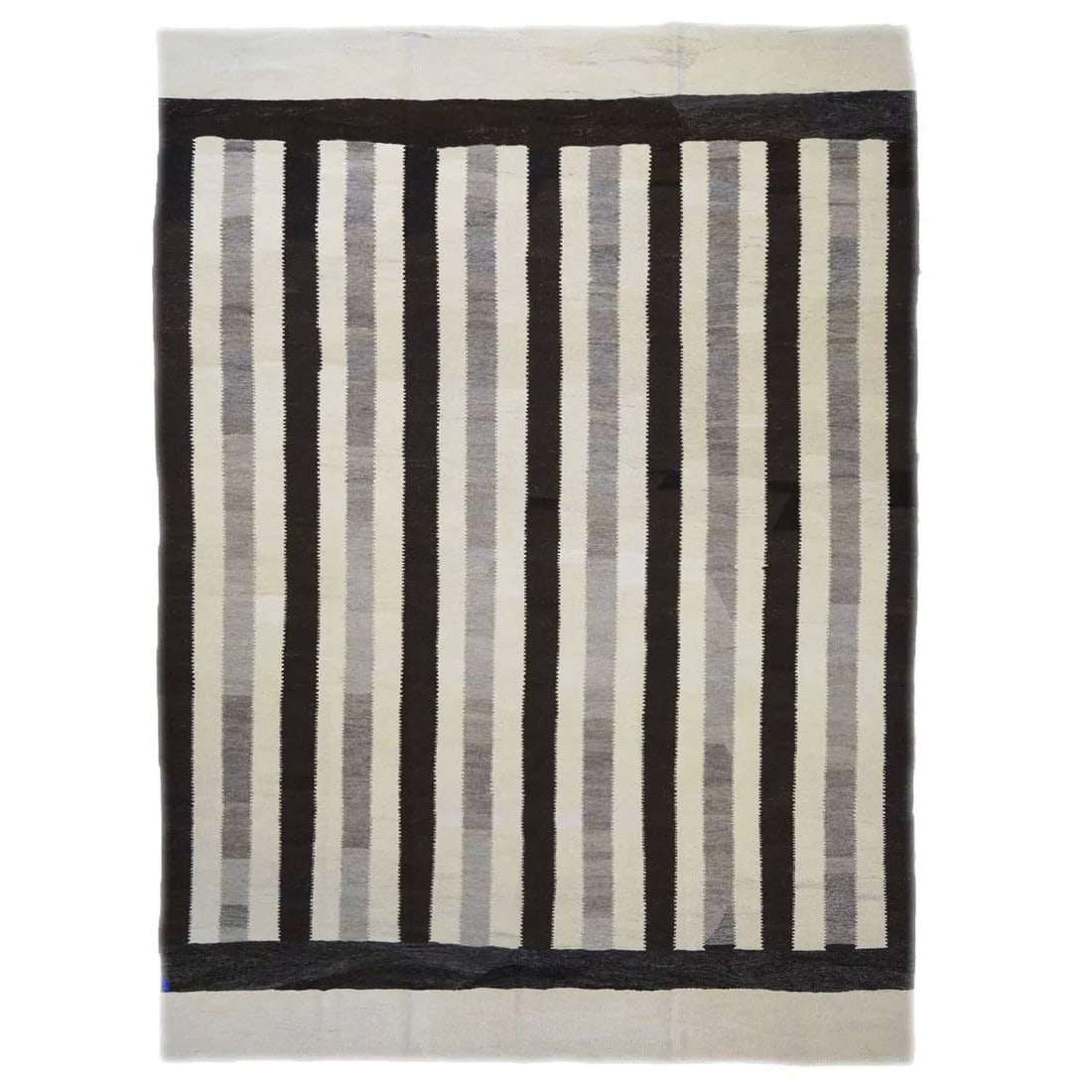 Persian Kilim 1142160: Persian Flatweave Safari Kilim 8×11 Ivory & Brown Handmade Area Rug Content: Wool Actual size: 8.4×11.3