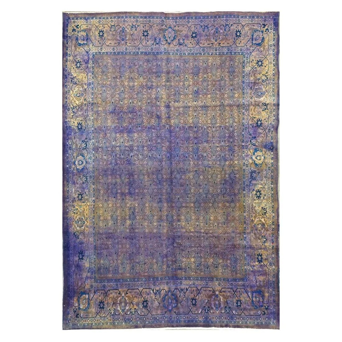 Vintage Persian 9902744: Vintage Persian Mahal Modern Overdye 7×10 Purple Handmade Area Rug Content: wool Actual size: 6’9″ X 10′