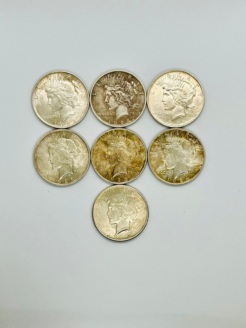 SILVER ONE DOLLER United States of America Liberty coins (1 of 2)