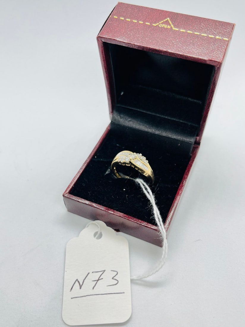 YELLOW GOLD RING: 14K YELLOW GOLD RING DIAMOND 50CTTW SIZE 8 1/2 NICE DIAMOND SI 1 QUALITY