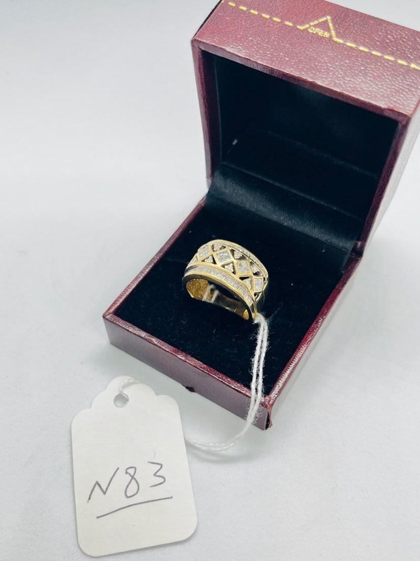 YELLOW GOLD: 14K YELLOW GOLD WITH 1.50 CTTW DIAMOND BAND NEED SODER NICE DIAMOND SIZE 8