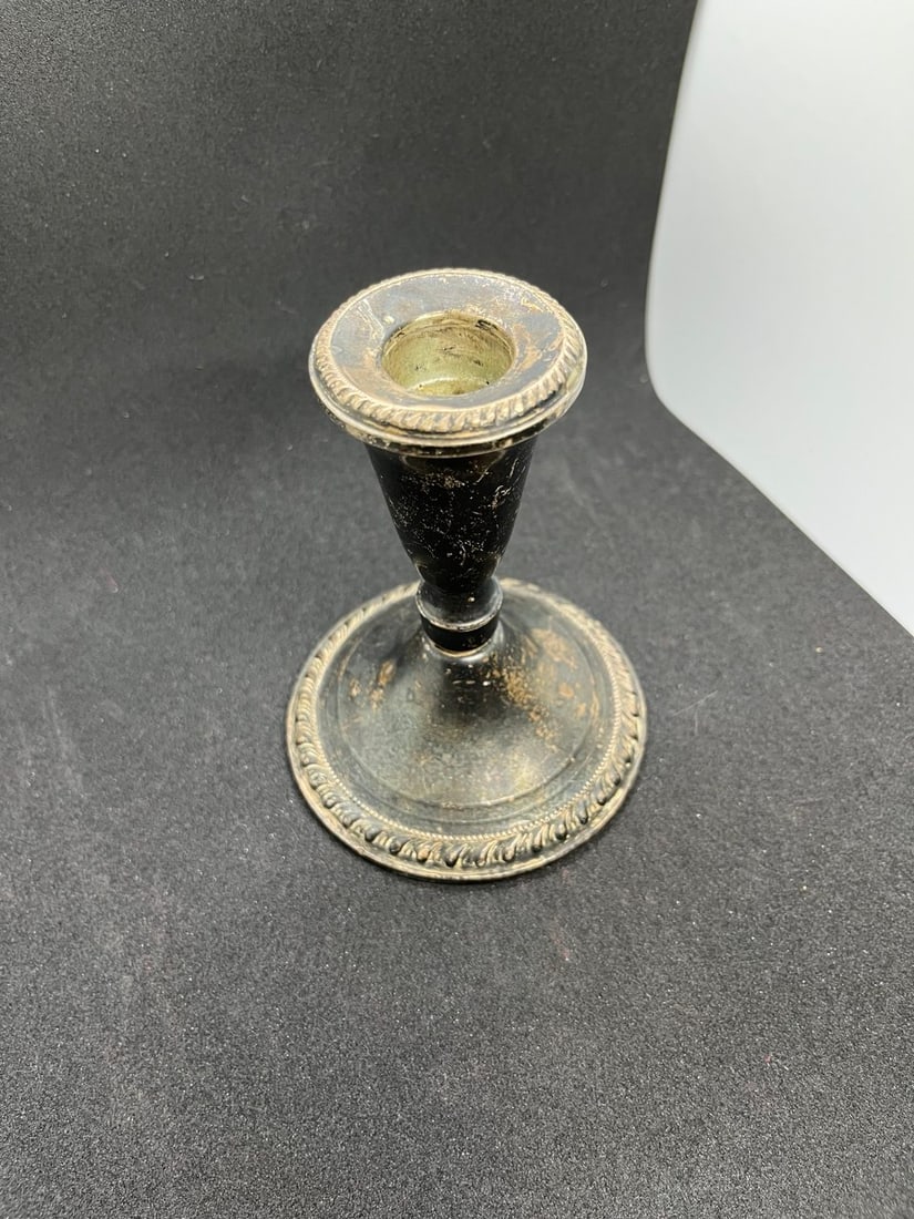 STERLING SILVER CANDEL HOLDER - 2