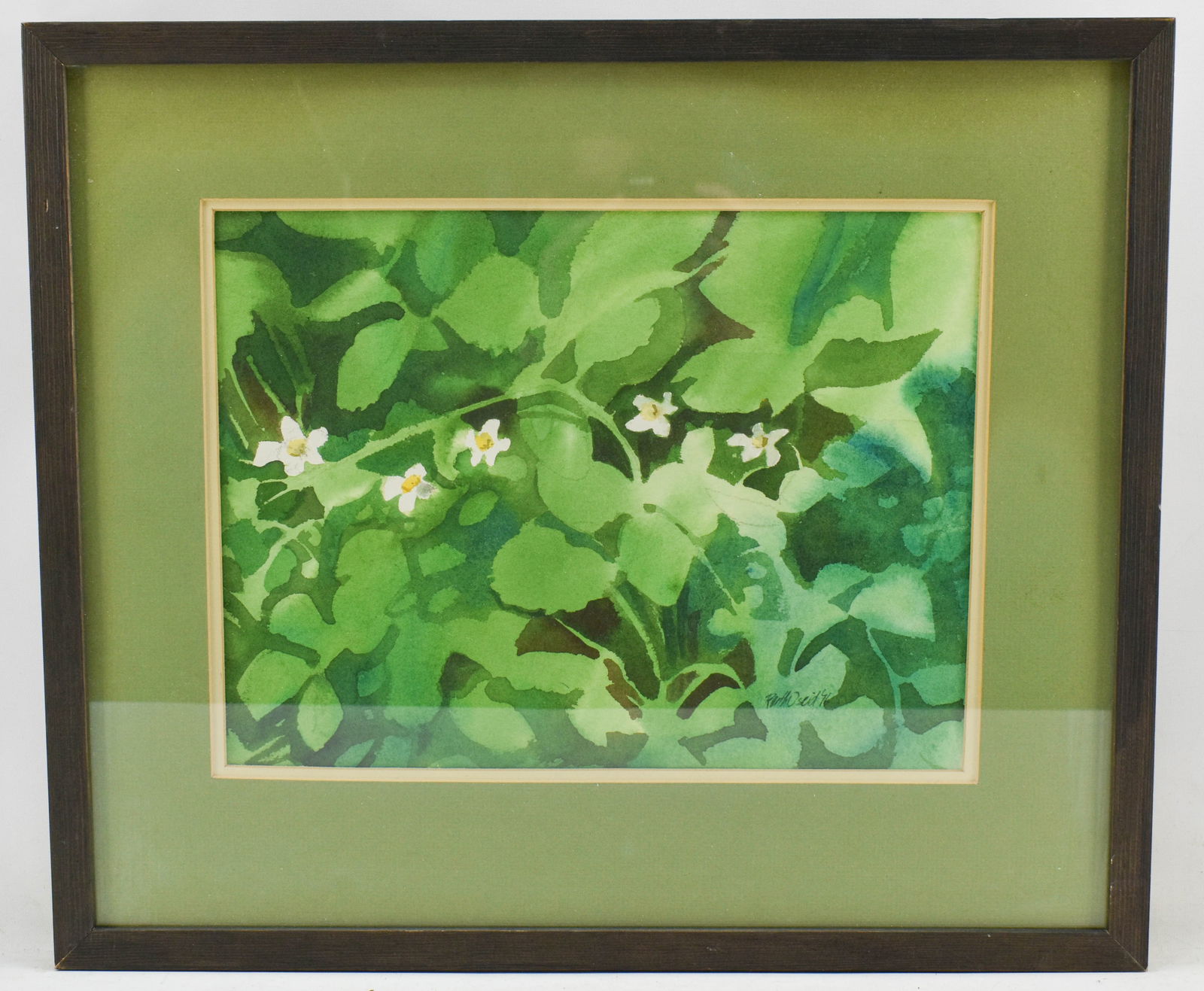 Ruth Oseid Johnson Strawberry Plants Watercolor (1 of 4)