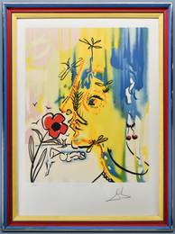 Salvador Dali, Fleur Surrealiste Suite (Vanishing Face) Signed Artist's Proof Litho