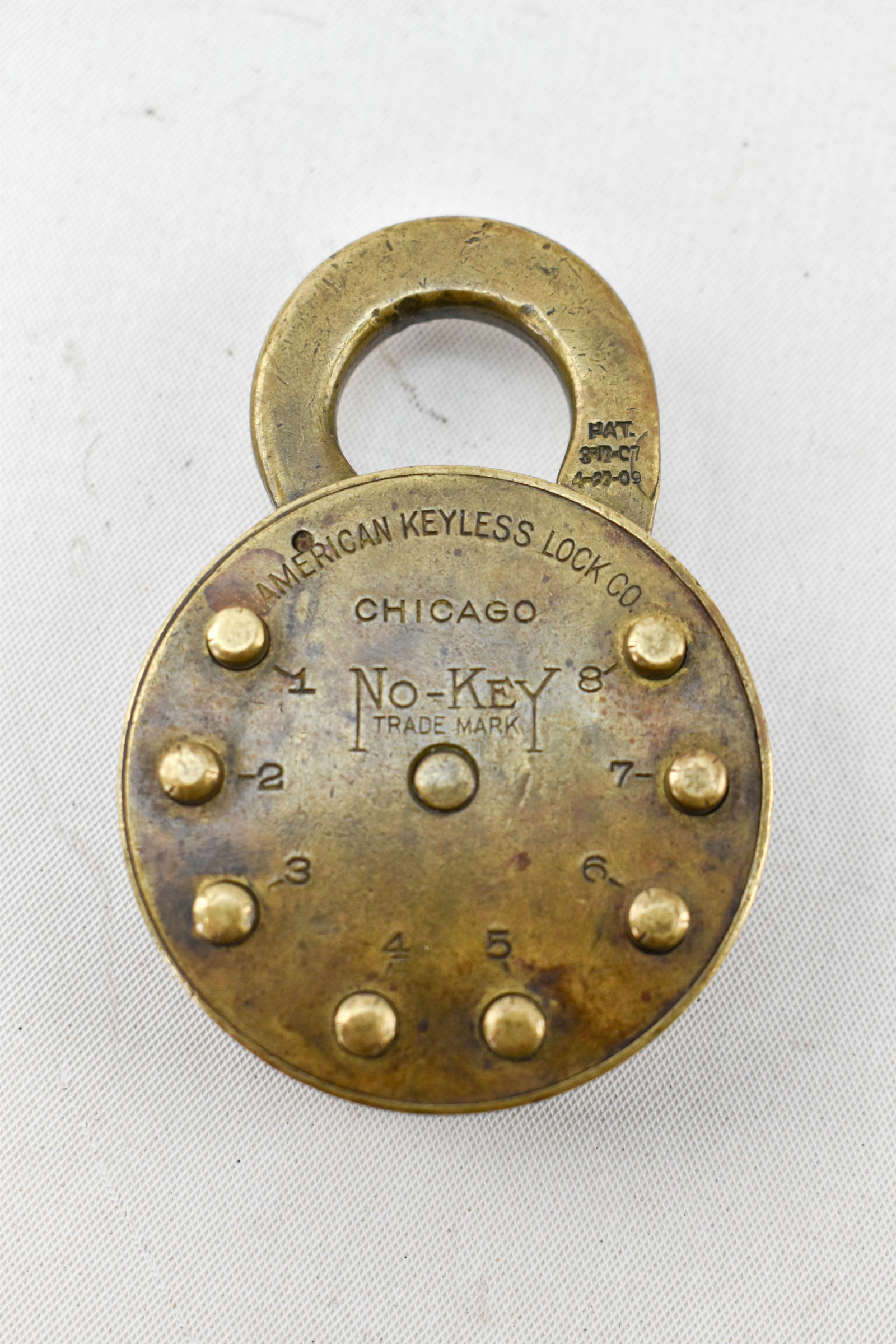 Vintage American Keyless Lock Co. No-Key Padlock (1 of 8)