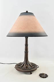 After Tiffany Studios Bronze Bamboo Lamp (1 of 14)