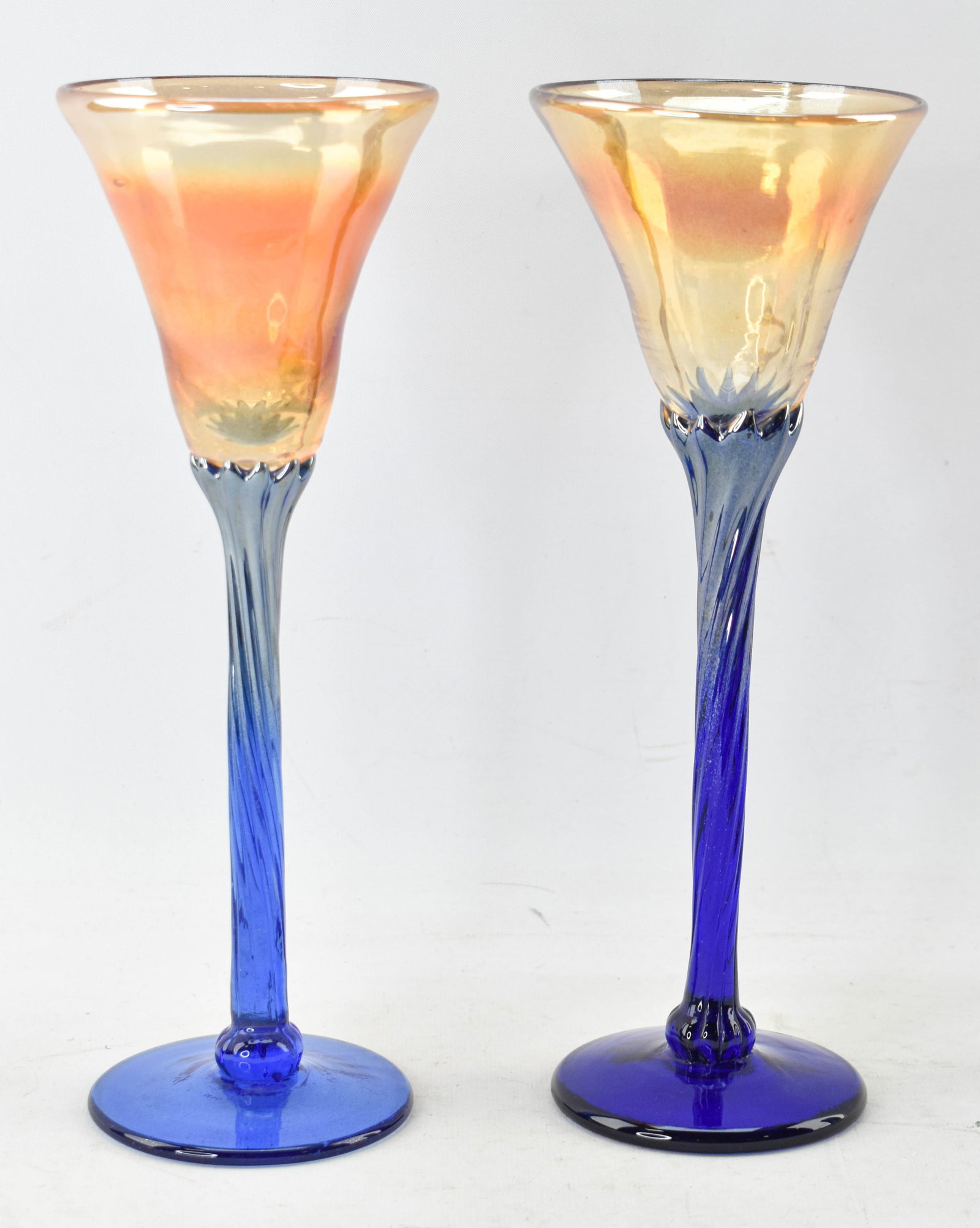 2 Rick Strini Handblown Luster Glass Goblets (1 of 9)