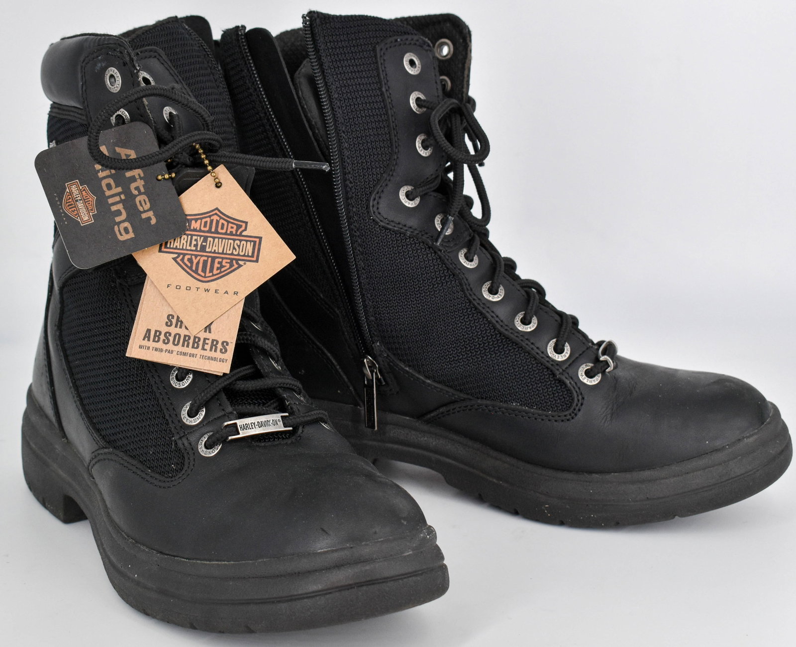 Harley Davidson President 8 In. After Riding Boots, Black, 10M (1 of 7)