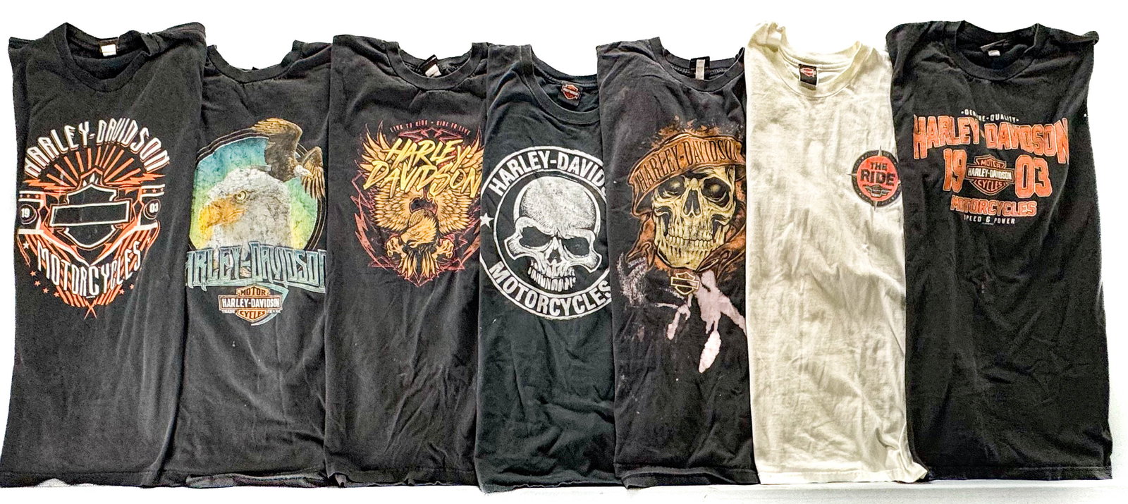 7 Vintage Harley Davidson Graphic Shirts, 4XL (1 of 15)