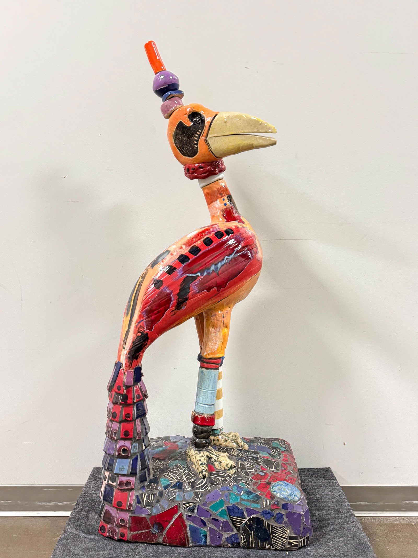 Russ Vogt, Mosaic Bird Ceramic Sculpture (1 of 9)