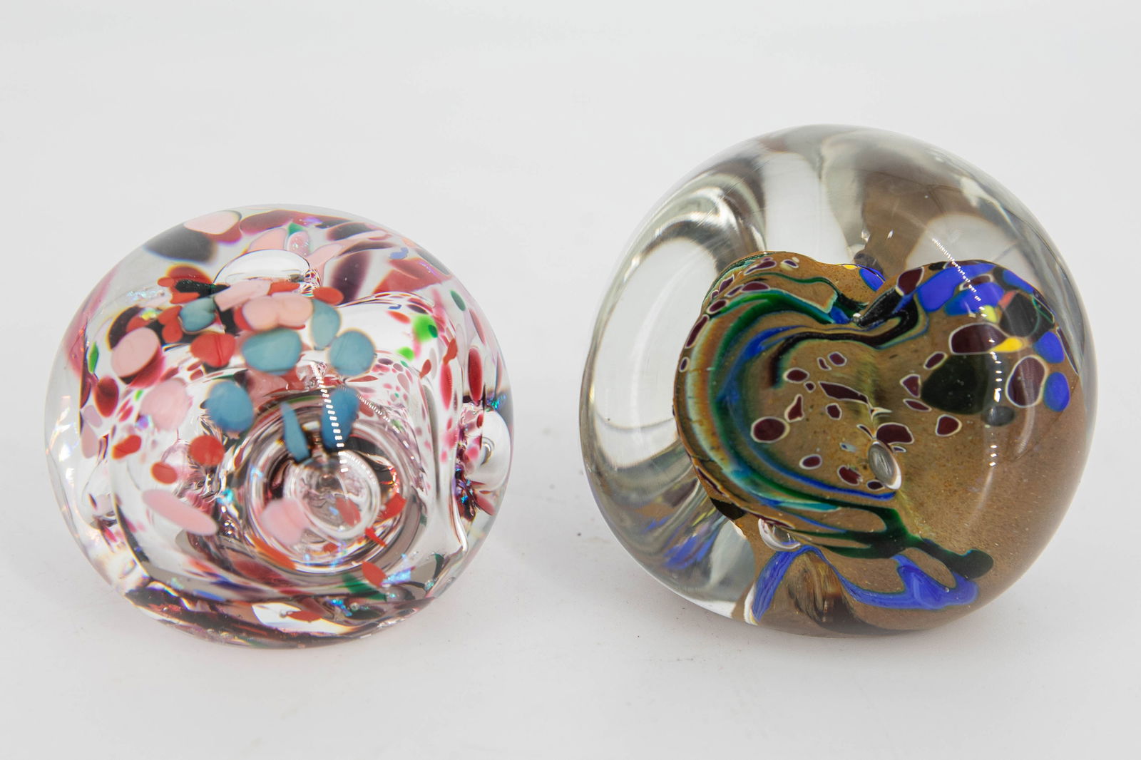 Two Rollin Karg Dichroic Art Glass Paperweights (1 of 7)